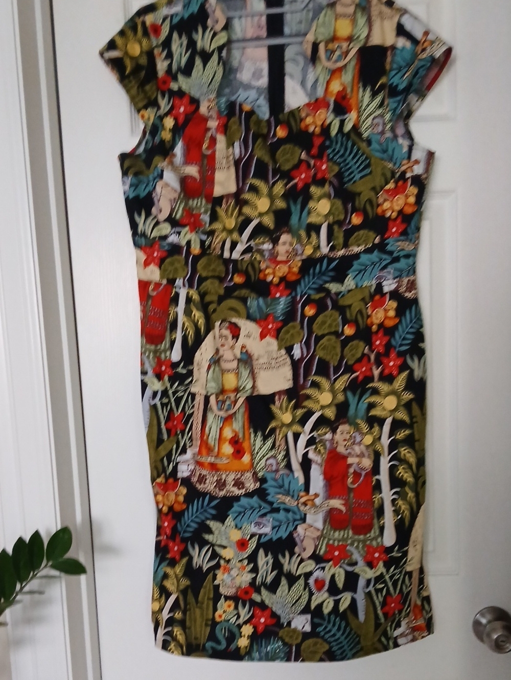 Grace Karin Black Multicolor Tropical Print Woman Dress